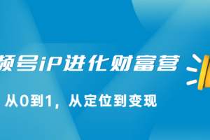 视频号iP进化财富营第1期，21天从0到1，从定位到变现