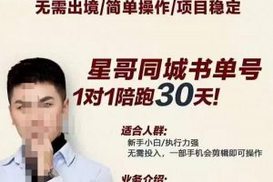 星哥同城教育书单号课程，无需出境简单操作项目稳定