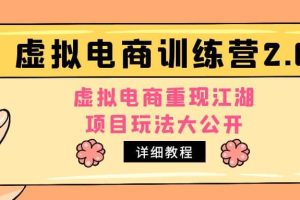 小红书虚拟电商训练营2.0，虚拟电商重现江湖，项目玩法大公开【详细教程】