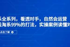 （5233期）淘系全系列，看透对手，自然会运营，覆盖淘系99%·打法，实操案例读懂对手