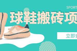 （4486期）外面收费998的球鞋搬砖项目，月入5000+【详细教程+资源渠道】