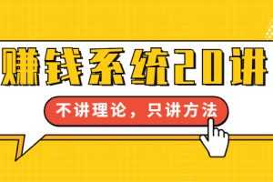（1706期）苏笙君·赚钱系统20讲：教你从0到1赚到你的第一桶金，不讲理论，只讲方法