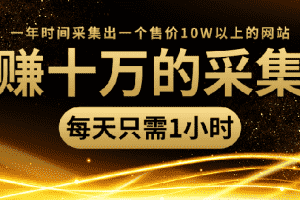 （1418期）年赚十万的采集站，每天1小时，一年采集出一个售价10W的网站（无水印）