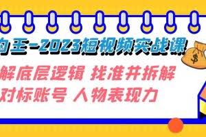 （7640期）变现·为王-2023短视频实战课 了解底层逻辑 找准并拆解对标账号 人物表现力