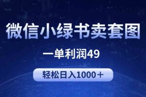 （9915期）冷门微信小绿书卖美女套图，一单利润49，轻松日入1000＋