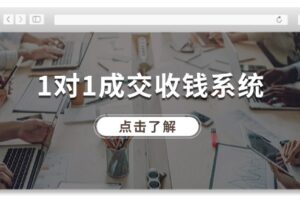 (11936期)1对1成交 收钱系统,十年专注于引流和成交,全网130万+粉丝