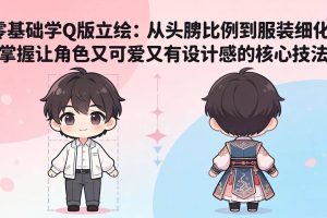 （18036期）零基础学Q版立绘：从头身比例到服装细化，掌握让角色又可爱又有设计感的核心技法