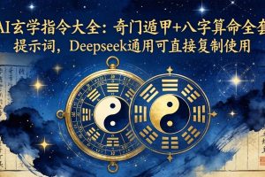 (18059期)AI玄学指令大全:奇门遁甲+八字算命全套提示词,Deepseek通用可直接复制使用