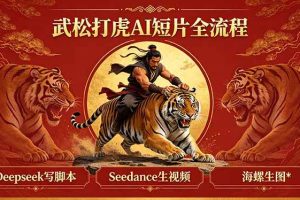 （18370期）武松打虎AI短片全流程：Deepseek写脚本+Seedance生视频+海螺生图