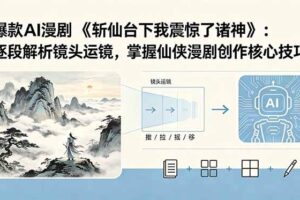 (18620期)爆款AI漫剧《斩仙台下我震惊了诸神》:逐段解析镜头运镜,掌握仙侠漫剧创作核心技巧