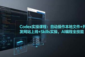 (19009期)Codex实操课程:自动操作本地文件+开发网站上线+Skills实操,AI编程全技能