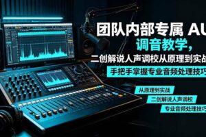 (19517期)某大佬团队内部专属 AU 调音教学,二创解说人声调校从原理到实战,手把手掌握专业音频处理技巧