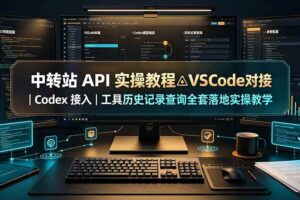 (19520期)中转站 API 实操教程△VSCode 对接|Codex 接入|工具历史记录查询全套落地实操教学