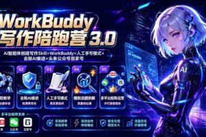 (19651期)WorkBuddy写作陪跑营3.0-更新:Ai智能体创建写作Skill×WorkBuddy×人工手写模式×去除AI痕迹×头条公众号百家号